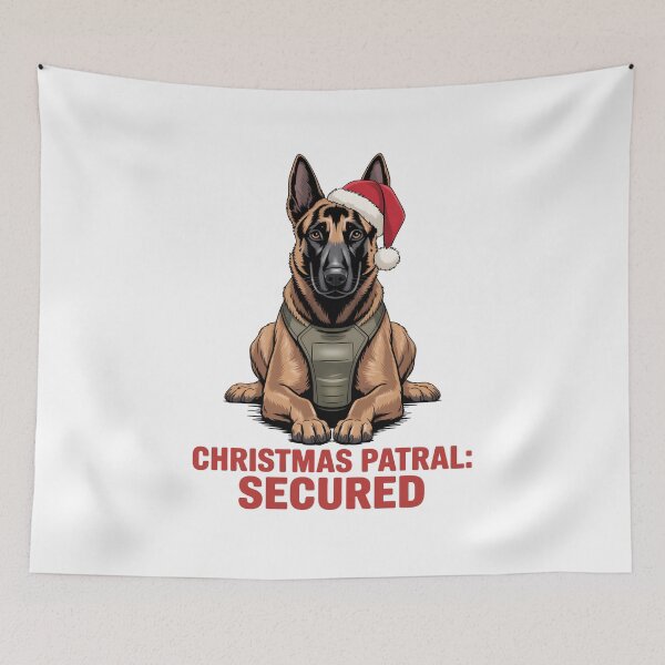 Item preview, Christmas Patrol: Secured Belgian Malinois Christmas Gift designed and sold by Slaw-Creation.