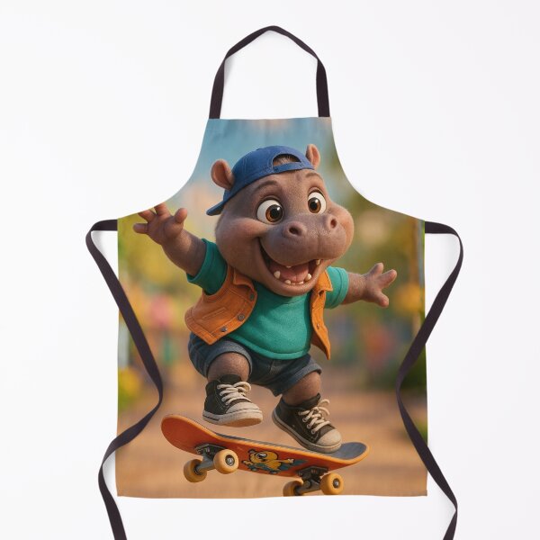 Item preview, Skater Hippopotamus designed and sold by Sillytoe.