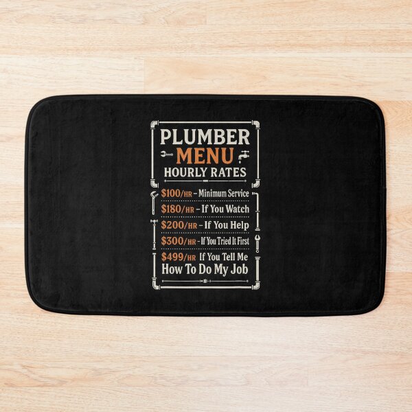 Item preview, Funny Plumber Hourly Rate designed and sold by TamaraIrma.