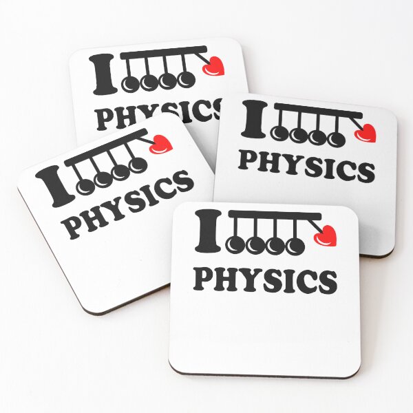 Item preview, Funny Nerdy I Heart Physics Newton's Cradle Physicist Science Teacher Black Text designed and sold by MathWare MathClips.