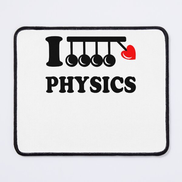 Item preview, Funny Nerdy I Heart Physics Newton's Cradle Physicist Science Teacher Black Text designed and sold by MathWare MathClips.