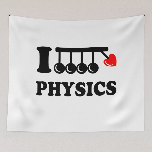 Item preview, Funny Nerdy I Heart Physics Newton's Cradle Physicist Science Teacher Black Text designed and sold by MathWare MathClips.