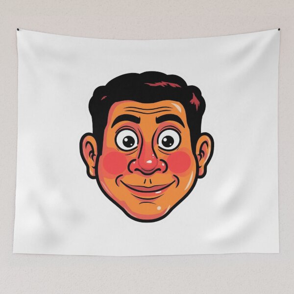 Item preview, Funny Cartoon Face Sticker – Bold Comic Character with Big Eyes designed and sold by Pigmentra.
