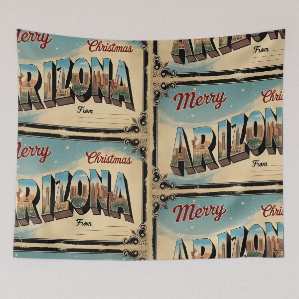 Item preview, Merry Christmas From Arizona USA Postcard Greetings Retro Travel Vintage designed and sold by TravelPostcardGems.