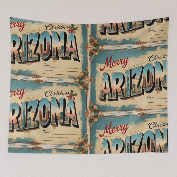 Item preview, Merry Christmas From Arizona USA Postcard Greetings Retro Travel Vintage 2 designed and sold by TravelPostcardGems.