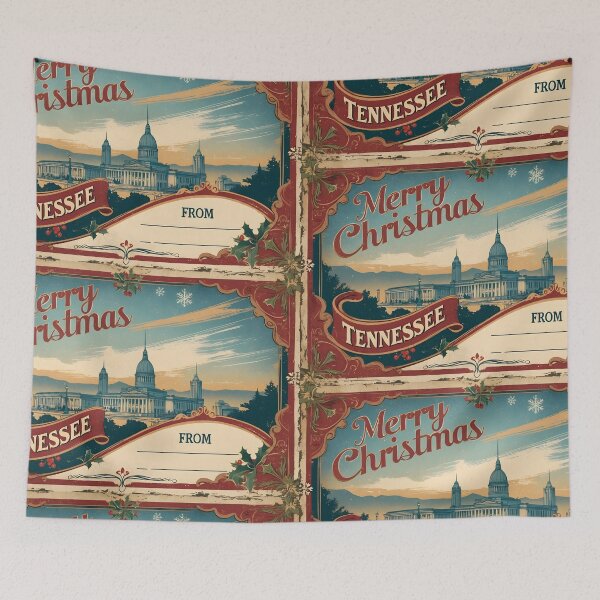 Item preview, Merry Christmas From Tennessee USA Postcard Greetings Retro Travel Vintage 2 designed and sold by TravelPostcardGems.