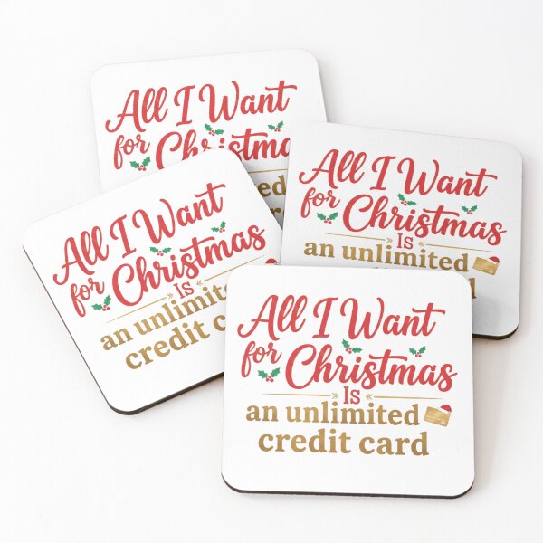 Item preview, Funny Christmas Pun - Unlimited Credit Card designed and sold by Lia Vina.