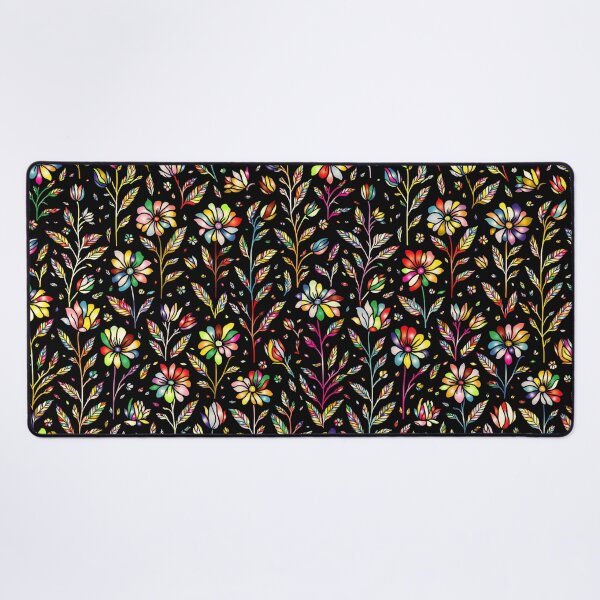 Item preview, Colorful Flowers On A dark Background Floral designed and sold by Lovemountain.