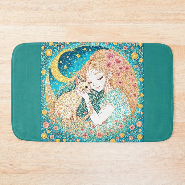 Item preview, Beautiful girl with a cat. designed and sold by Natalia-Vlad.