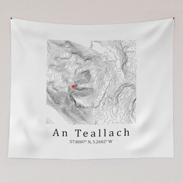 Item preview, An Teallach Contour Map | Minimalist Scotland Mountain Map designed and sold by Loom on the Loch.
