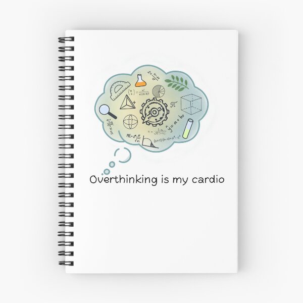 Item preview, Overthinking Is My Cardio – Whimsical Academic Doodle Illustration designed and sold by RivendellBird.