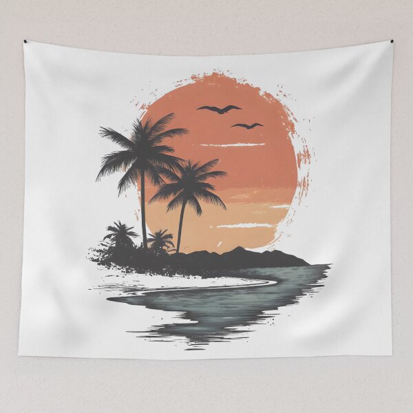 Item preview, Tropical Sunset Silhouette designed and sold by CharlieDesings.
