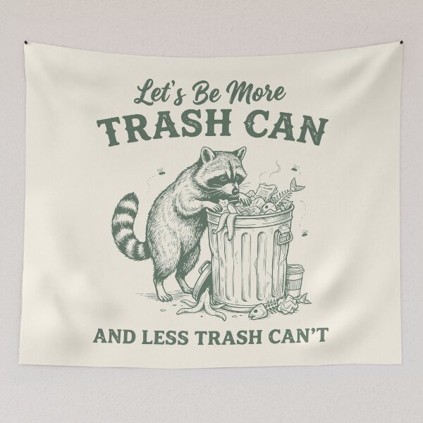 Item preview, Trash Can & Trash Can't Sarcastic Raccoon Retro  designed and sold by Y-Vibes.