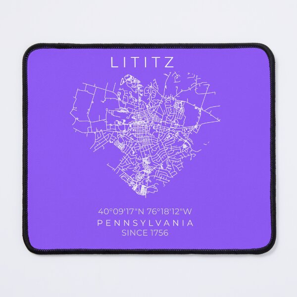Item preview, Lititz, Pennsylvania | designed and sold by Maps and More.