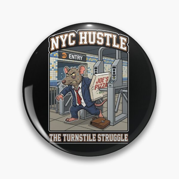 Item preview, Pizza Rat vs Turnstile - NYC Subway Struggle Funny Design designed and sold by MayaDelaye.