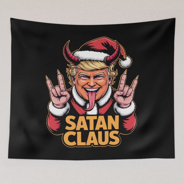 Item preview, Satan Claus Funny Anti-Trump Christmas designed and sold by EthosWear.