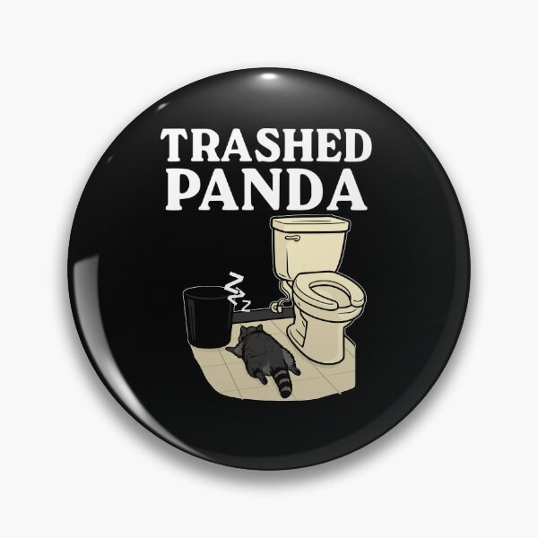 Item preview, TRASHED PANDA | Funny Raccoon Passed Out Toilet Humor designed and sold by CaffeineDose.