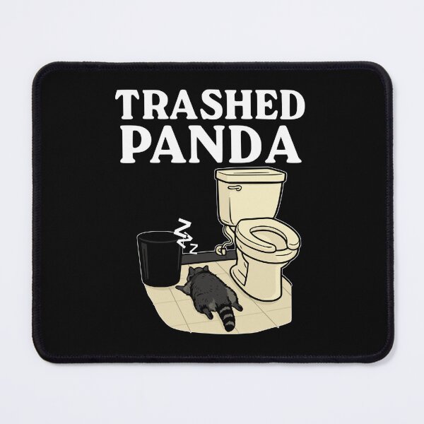 Item preview, TRASHED PANDA | Funny Raccoon Passed Out Toilet Humor designed and sold by CaffeineDose.