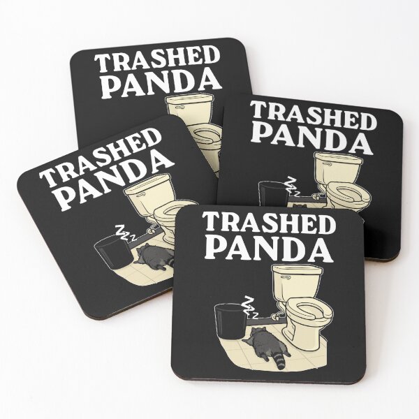 Item preview, TRASHED PANDA | Funny Raccoon Passed Out Toilet Humor designed and sold by CaffeineDose.