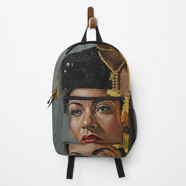 Item preview, Lady Day in Gold and Yellow | Billie Holiday Oil Painting Portrait designed and sold by Art's Diner.