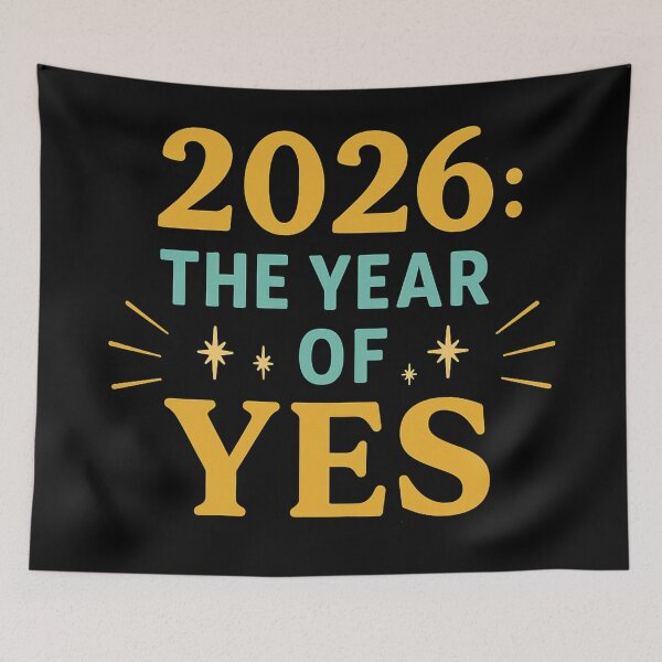 Item preview, 2026 The Year of YES - Motivational New Year Tee designed and sold by PunchDrop.