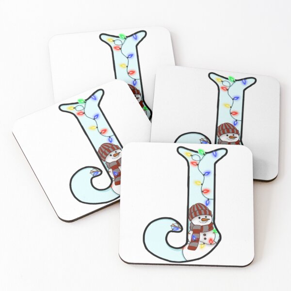 Item preview, Holiday themed letter J designed and sold by Artistkhg.