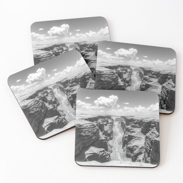 Item preview, Black and White Canyon Aerial Photography Print designed and sold by EllDAV777.