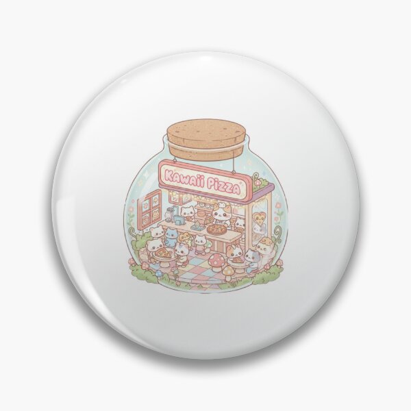 Item preview, Pizza shop tiny terrarium cottagecore aesthetic kawaii cute designed and sold by CheeseBlueprint.