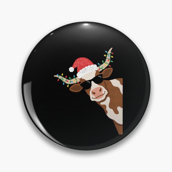 Item preview, Funny Christmas Longhorn Cow Retro Holiday Design designed and sold by FreshVibe Prints.