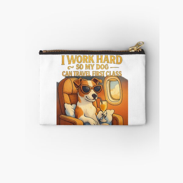 Item preview, I Work Hard So My Dog Can Travel First Class Adventure Vintage Travel designed and sold by Retro-Anime9.