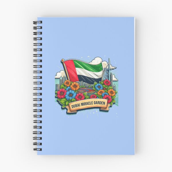 Item preview, Dubai Miracle Garden – 3D Comic Floral Label with UAE Flag , designed and sold by PaintMeWorld.