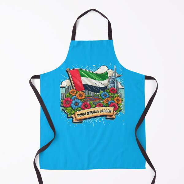 Item preview, Dubai Miracle Garden – 3D Comic Floral Label with UAE Flag , designed and sold by PaintMeWorld.