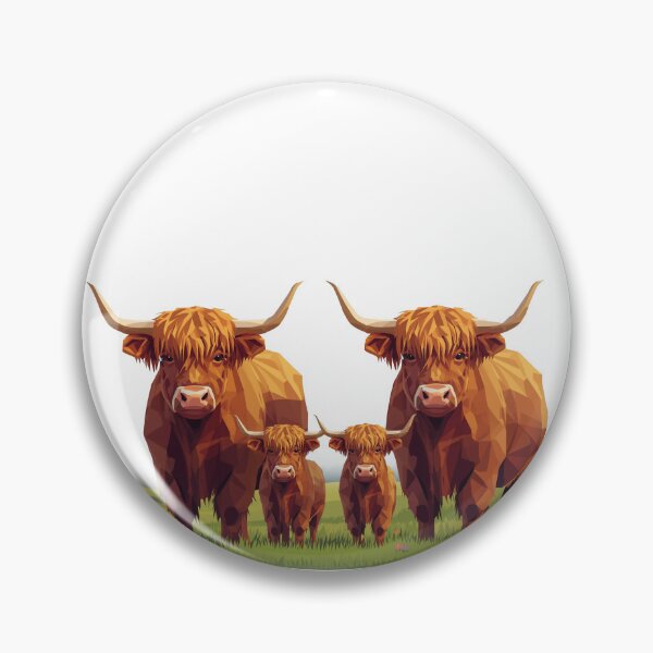 Item preview, Modern Low Poly Coo T-Shirt | Rustic Scottish Cattle Family Graphic designed and sold by Loom on the Loch.