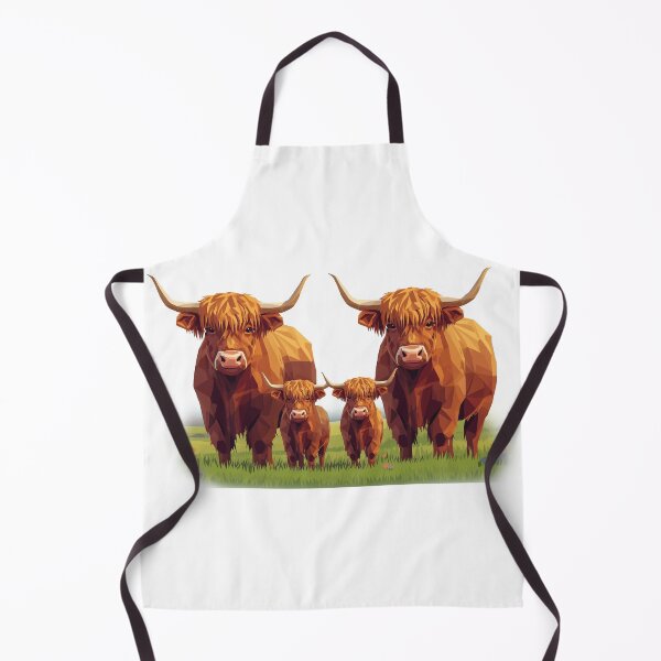 Item preview, Modern Low Poly Coo T-Shirt | Rustic Scottish Cattle Family Graphic designed and sold by Loom on the Loch.