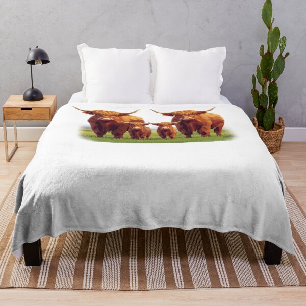 Item preview, Modern Low Poly Coo T-Shirt | Rustic Scottish Cattle Family Graphic designed and sold by Loom on the Loch.