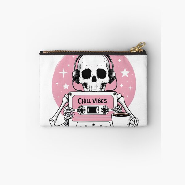 Item preview, Retro Skeleton Chilling with Lofi Mixtape designed and sold by InkDropShop3112.