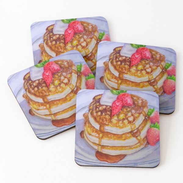 Item preview, Cottage Cheese Pancakes Realistic Watercolor Food Painting  designed and sold by happiartworks .