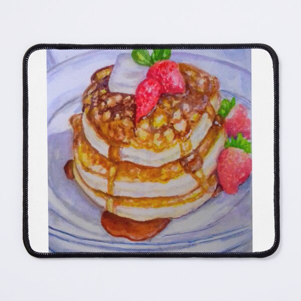 Item preview, Cottage Cheese Pancakes Realistic Watercolor Food Painting designed and sold by happiartworks .