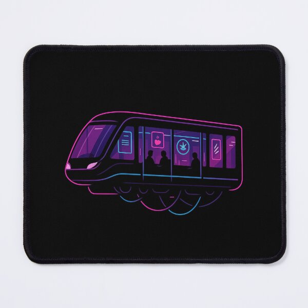 Item preview, Neon Hover Train – Futuristic Cyber Transit Illustration designed and sold by AddictiveDesign.