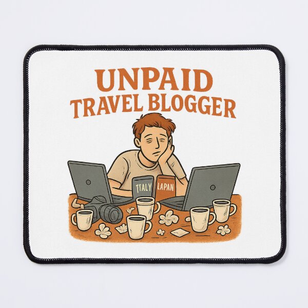 Item preview, Unpaid Travel Blogger Adventure Vintage Travel designed and sold by Retro-Anime9.