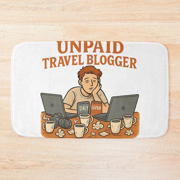 Item preview, Unpaid Travel Blogger Adventure Vintage Travel designed and sold by Retro-Anime9.