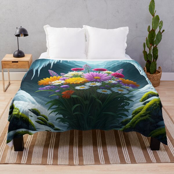 Item preview, Bloom of Winter: Flowers in the Snowlit Cavern designed and sold by PawPrintedArt.