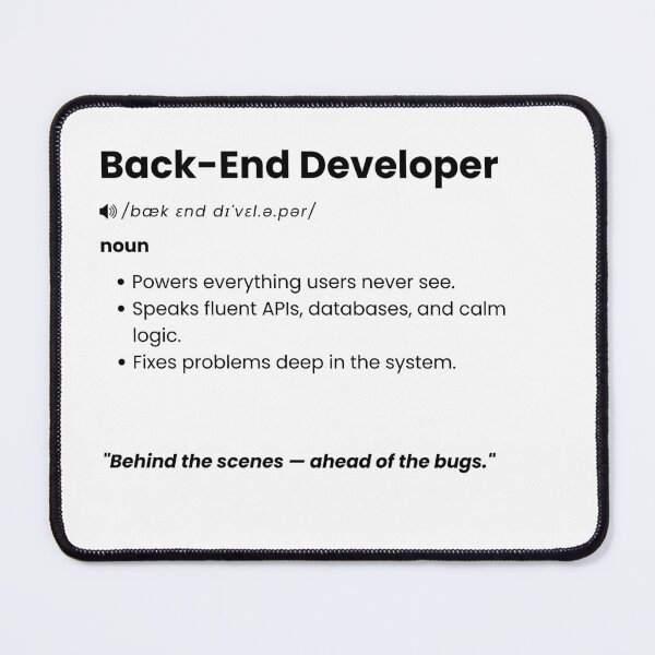 Item preview, Back-End Developer Definition Shirt | Funny Programmer Gift for Backend Engineers designed and sold by Yuli Club.