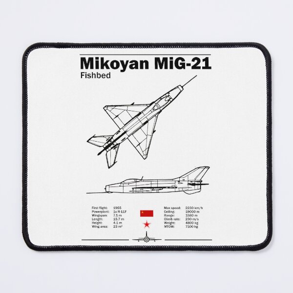 Item preview, Mikoyan MiG-21 "Fishbed" Technical Poster designed and sold by Justinian Matieu.