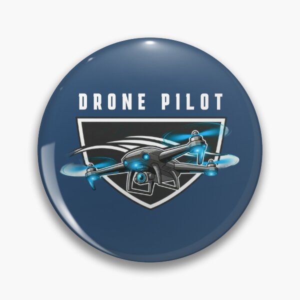 Item preview, Drone Pilot Target Quadcopter Badge designed and sold by KiwiRider.