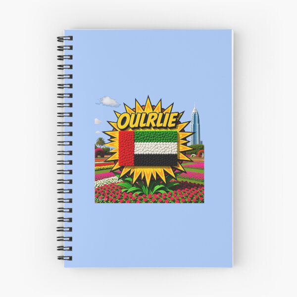 Item preview,  Dubai Miracle Garden – 3D Comic Floral Label with UAE Flag , designed and sold by PaintMeWorld.