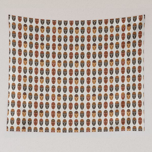 Item preview, Afro-Boho Mask Silhouette Pattern designed and sold by SineCreatives.