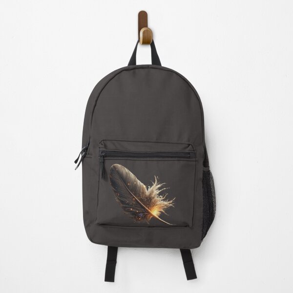 Item preview, Golden Ember Feather — Dark Fantasy Firelight Feather Art, Magical Glowing Spark Illustration by NegarTv Designs designed and sold by NegarTv Designs.
