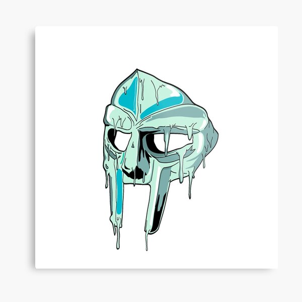 Drippy Mask Metal Print