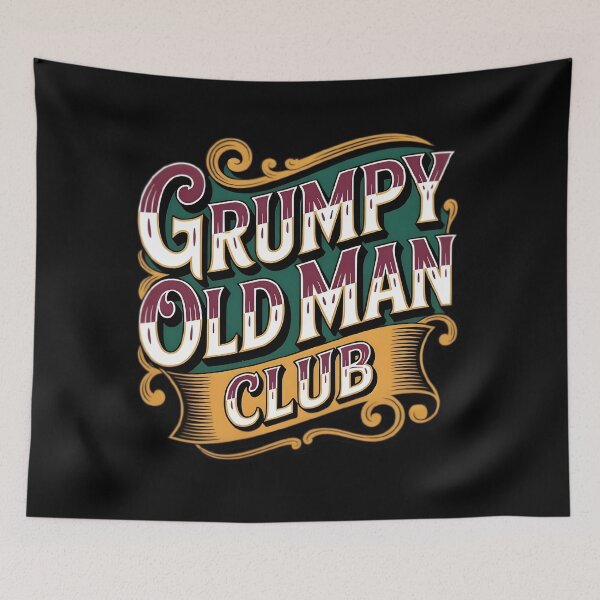 Item preview, GRUMPY OLD MAN CLUB – Retro Funny Gift Design for Sarcastic Dads and Vintage Humor Fans designed and sold by SoftyDesigns.